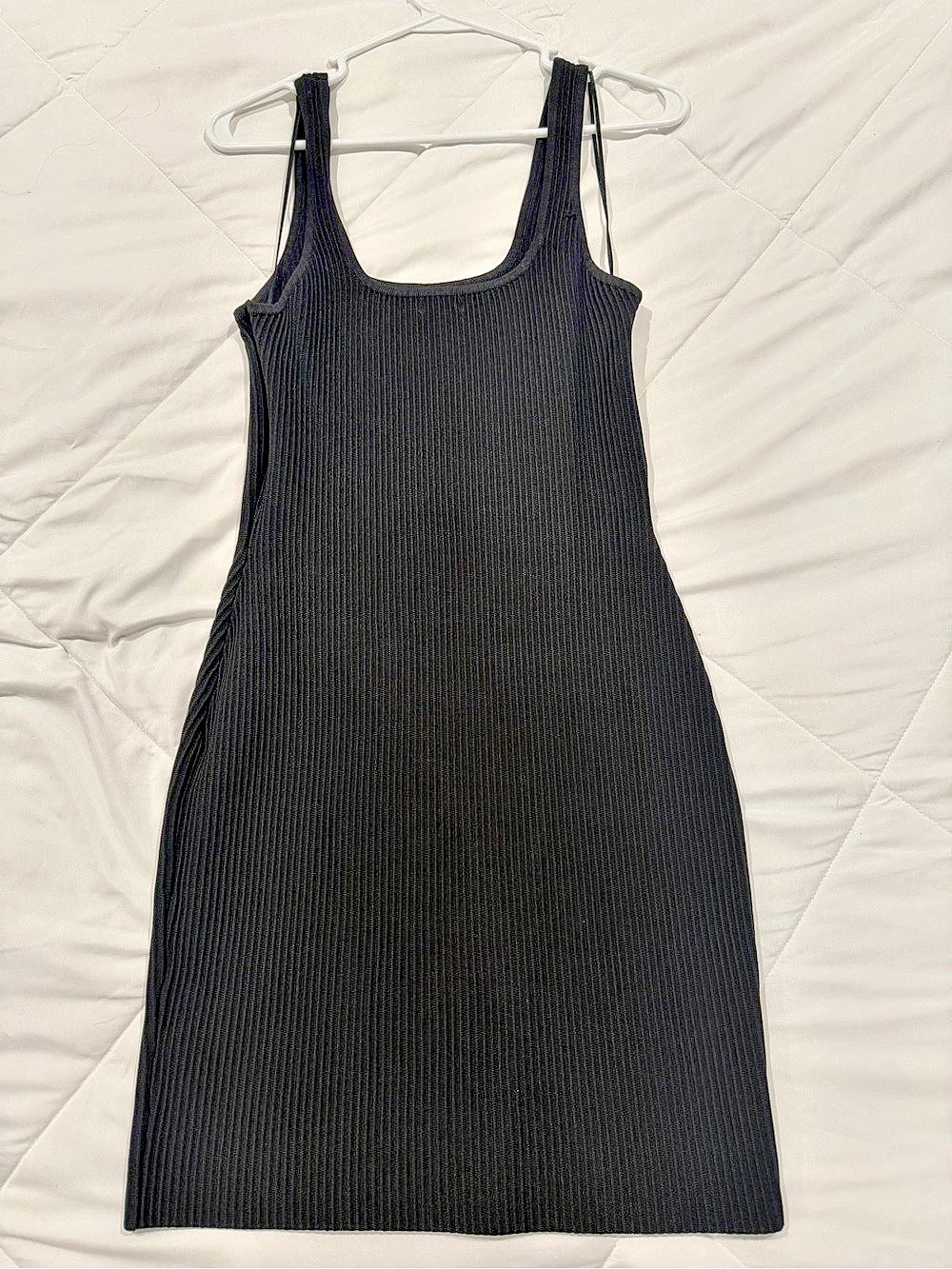 Debut Ribbed Mini Dress in Black Size M/L Like New